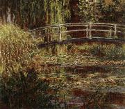 Claude Monet Water Lily Pool,Harmony in Pink painting